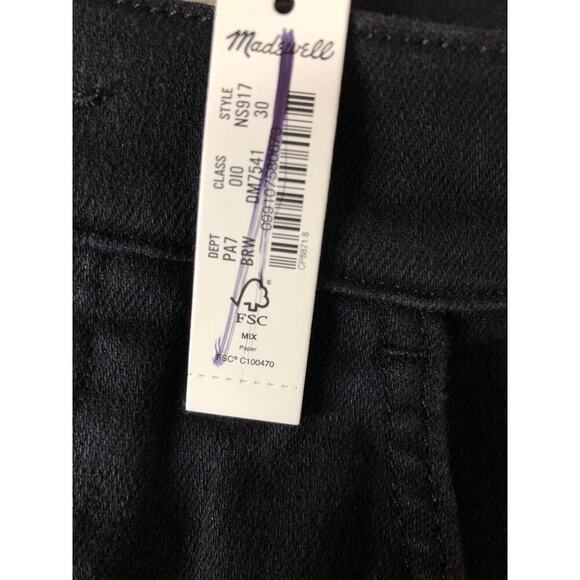 Madewell Kick Out Jeans Mid Rise Flare Leg Ankle Length Black  NWT 30 - Picture 7 of 11